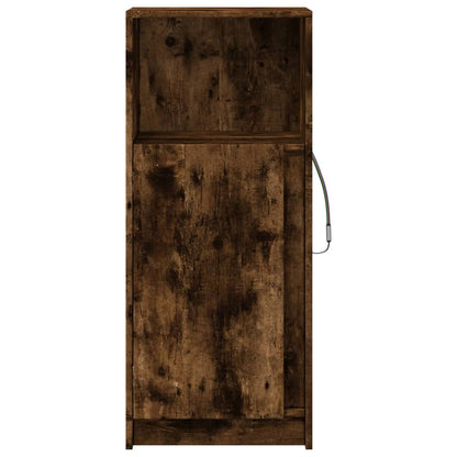 Credenza con LED Rovere Fumo 42,5x34x100cm in Legno Multistrato - homemem39
