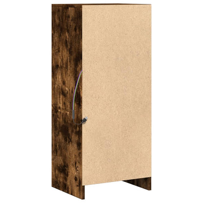 Credenza con LED Rovere Fumo 42,5x34x100cm in Legno Multistrato - homemem39