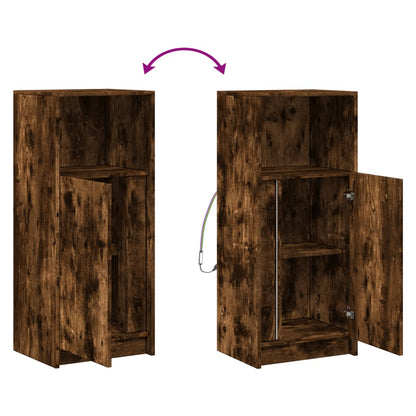 Credenza con LED Rovere Fumo 42,5x34x100cm in Legno Multistrato - homemem39