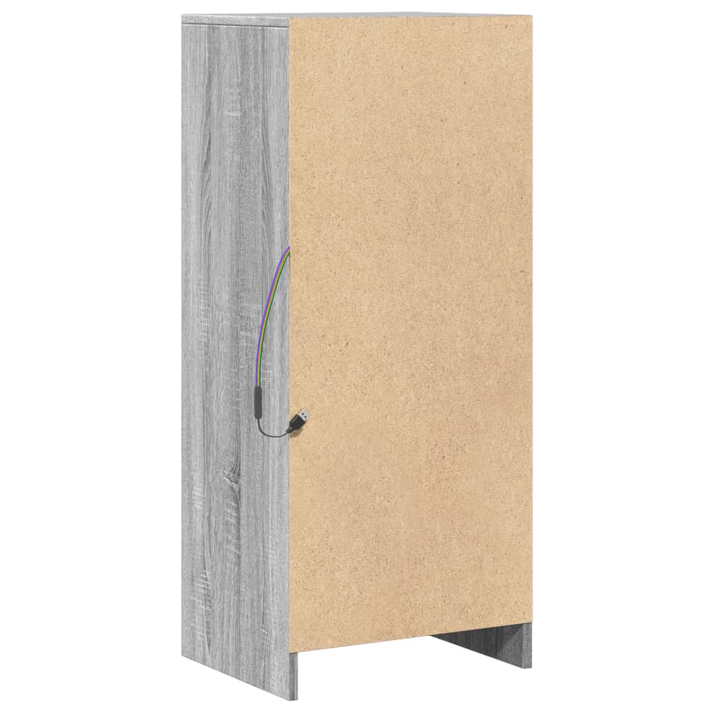 Credenza con LED Grigio Sonoma 42,5x34x100 cm Legno Multistrato - homemem39