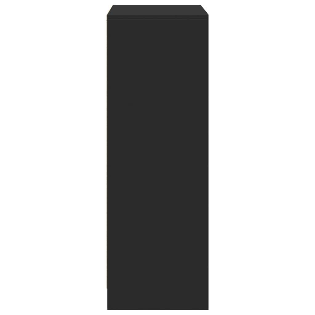 Credenza con LED Nera 72x34x100 cm in Legno Multistrato - homemem39