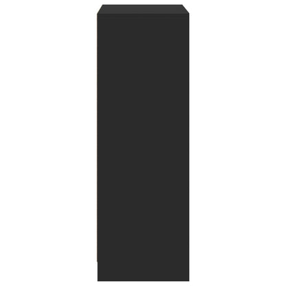 Credenza con LED Nera 72x34x100 cm in Legno Multistrato - homemem39