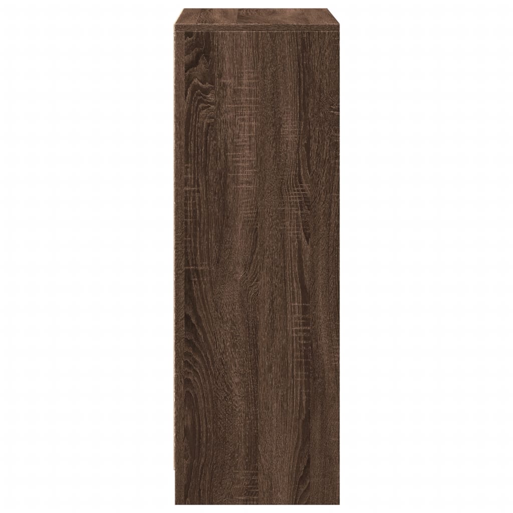 Credenza con LED Rovere Marrone 72x34x100 cm Legno Multistrato - homemem39