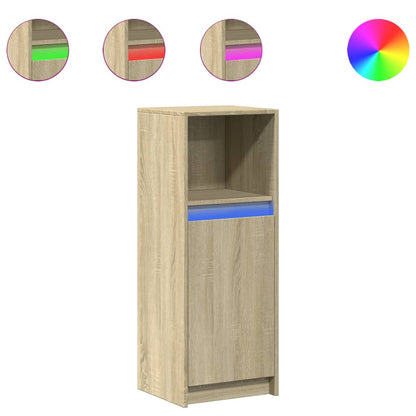 Credenza con LED Rovere Sonoma 38x34x100cm in Legno Multistrato - homemem39