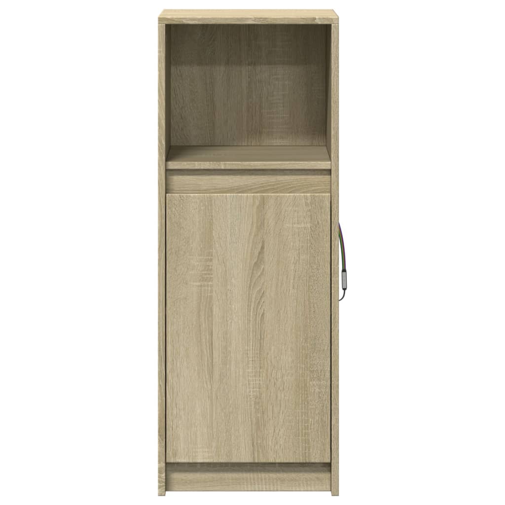 Credenza con LED Rovere Sonoma 38x34x100cm in Legno Multistrato - homemem39