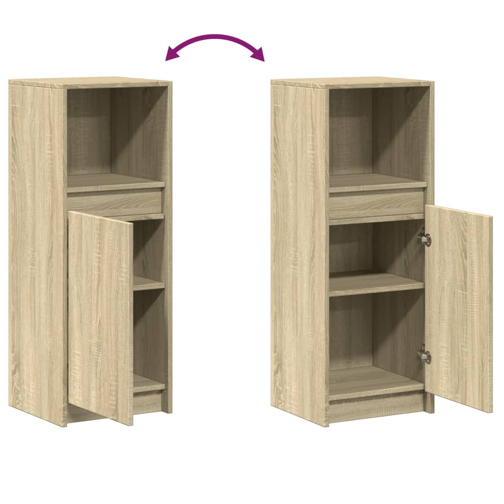 Credenza con LED Rovere Sonoma 38x34x100cm in Legno Multistrato