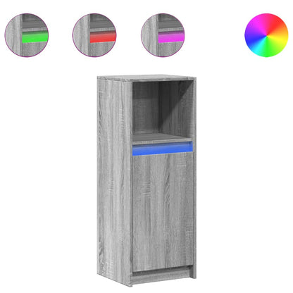 Credenza con LED Grigio Sonoma 38x34x100cm in Legno Multistrato - homemem39