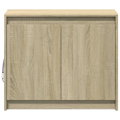 Credenza con LED Rovere Sonoma 72x34x61 cm in Legno Multistrato - homemem39
