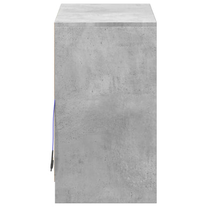 Credenza con LED Grigio Cemento 72x34x61 cm Legno Multistrato - homemem39