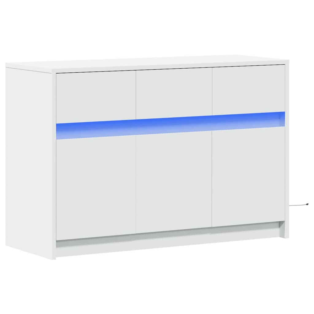 Mobile Porta TV con LED Bianco 91x34x61 cm in Truciolato | homemem39