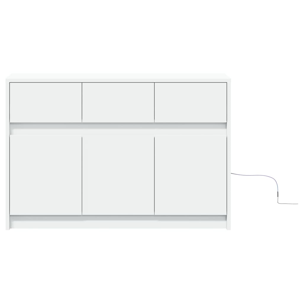 Mobile Porta TV con LED Bianco 91x34x61 cm in Truciolato | homemem39