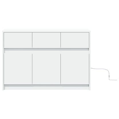 Mobile Porta TV con LED Bianco 91x34x61 cm in Truciolato | homemem39