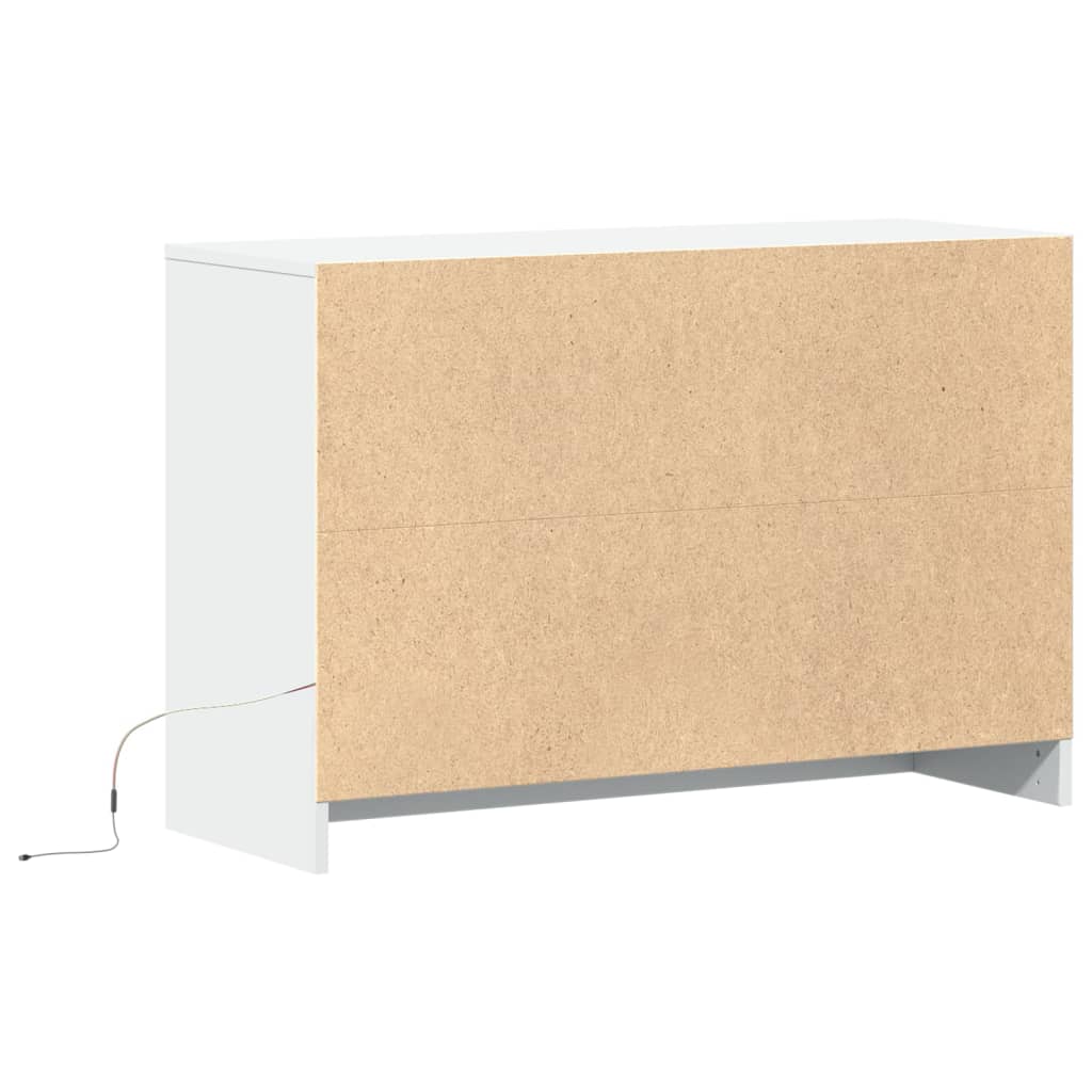 Mobile Porta TV con LED Bianco 91x34x61 cm in Truciolato | homemem39