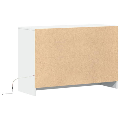 Mobile Porta TV con LED Bianco 91x34x61 cm in Truciolato | homemem39