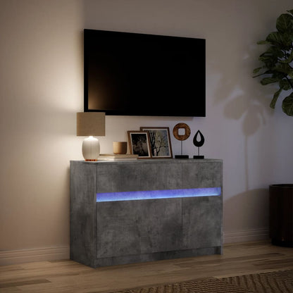 Mobile Porta TV con LED Grigio Cemento 91x34x61 cm Truciolato | homemem39