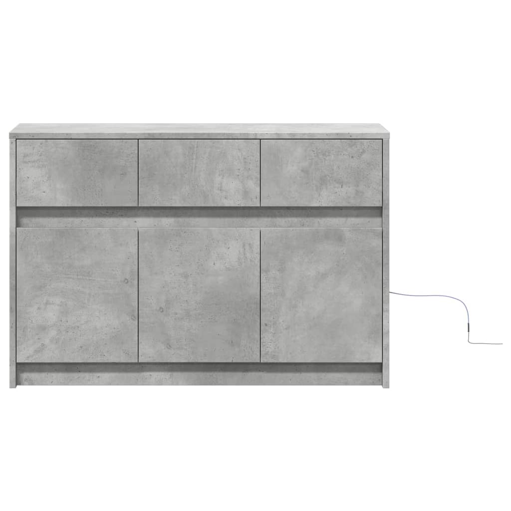 Mobile Porta TV con LED Grigio Cemento 91x34x61 cm Truciolato | homemem39