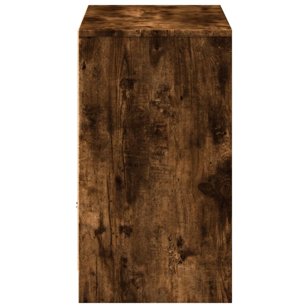 Mobile Porta TV con LED Rovere Fumo 91x34x61 cm in Truciolato - homemem39