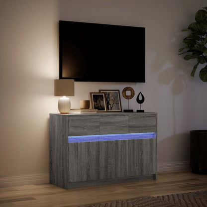 Mobile Porta TV con LED Grigio Sonoma 91x34x61 cm in Truciolato | homemem39