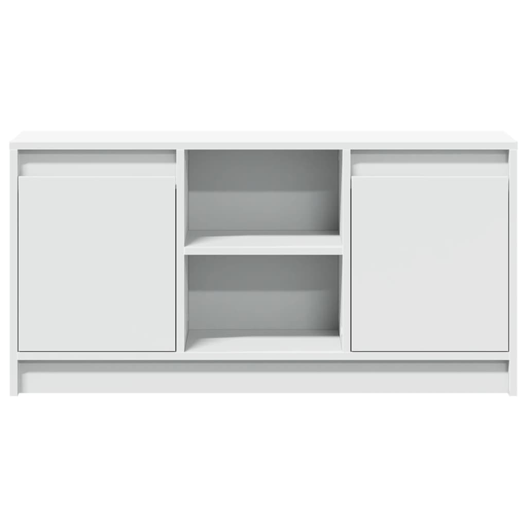 Mobile Porta TV con LED Bianco 100x34x50 cm in Truciolato | homemem39