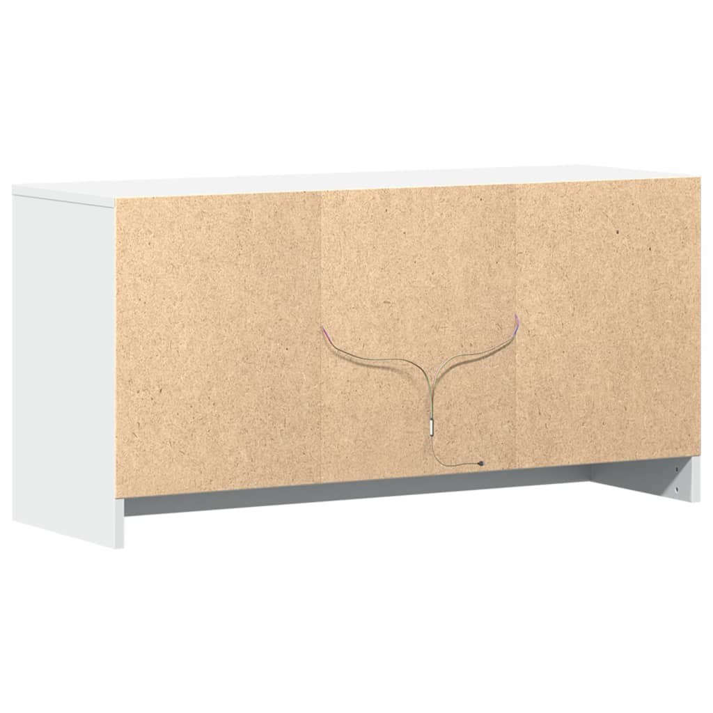 Mobile Porta TV con LED Bianco 100x34x50 cm in Truciolato | homemem39