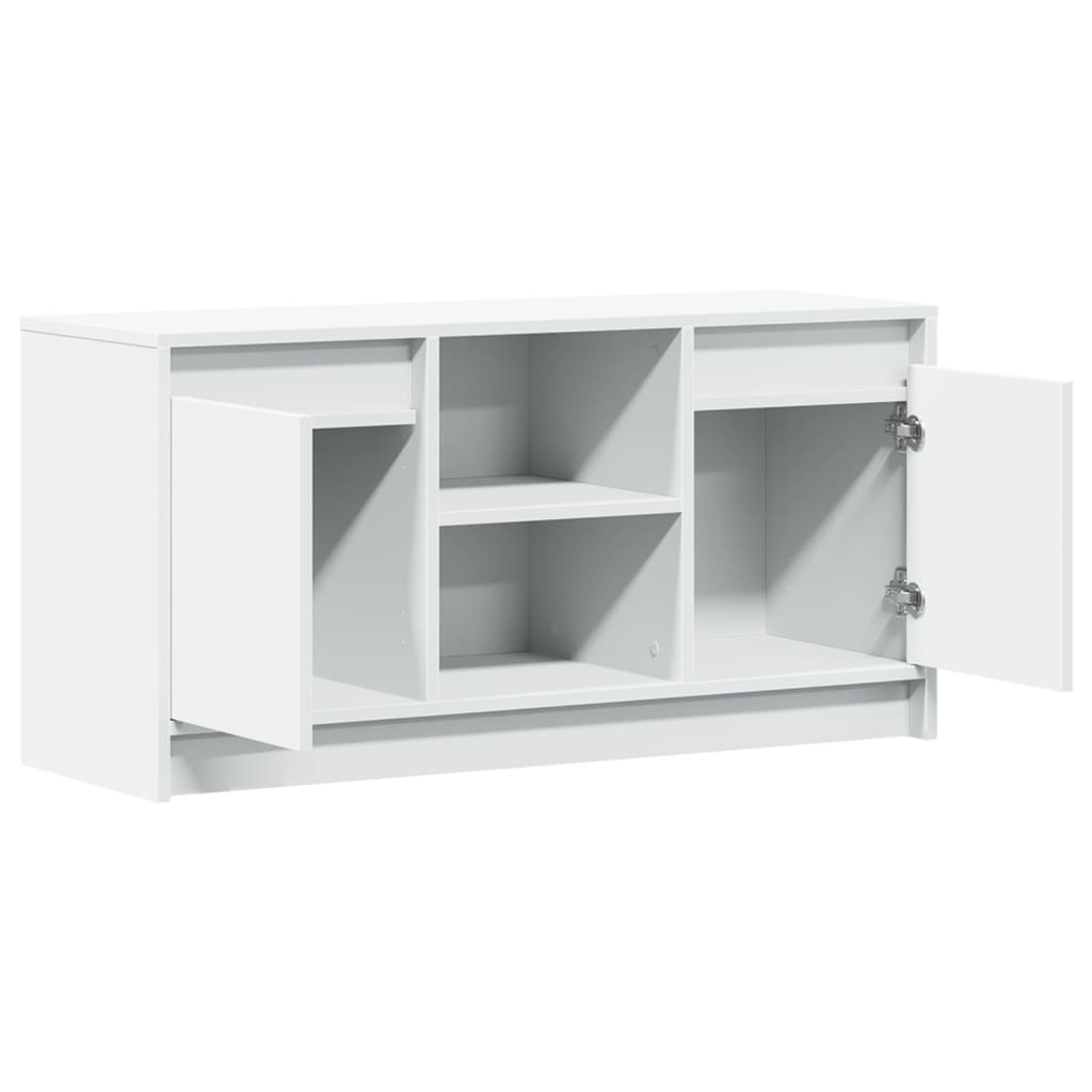 Mobile Porta TV con LED Bianco 100x34x50 cm in Truciolato | homemem39