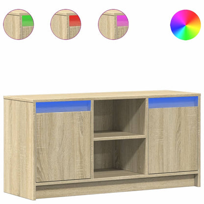 Mobile Porta TV con LED Rovere Sonoma 100x34x50cm in Truciolato | homemem39