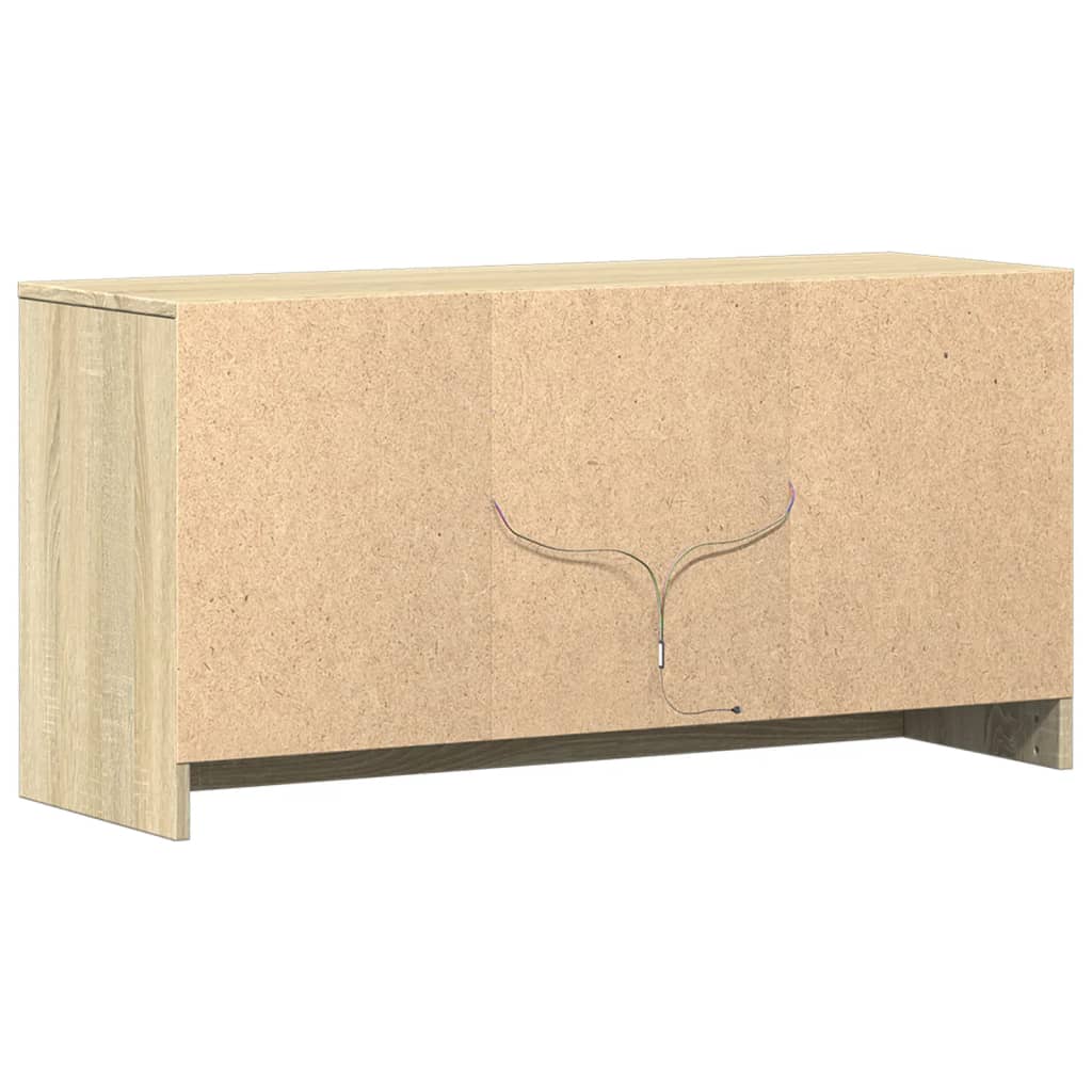 Mobile Porta TV con LED Rovere Sonoma 100x34x50cm in Truciolato - homemem39