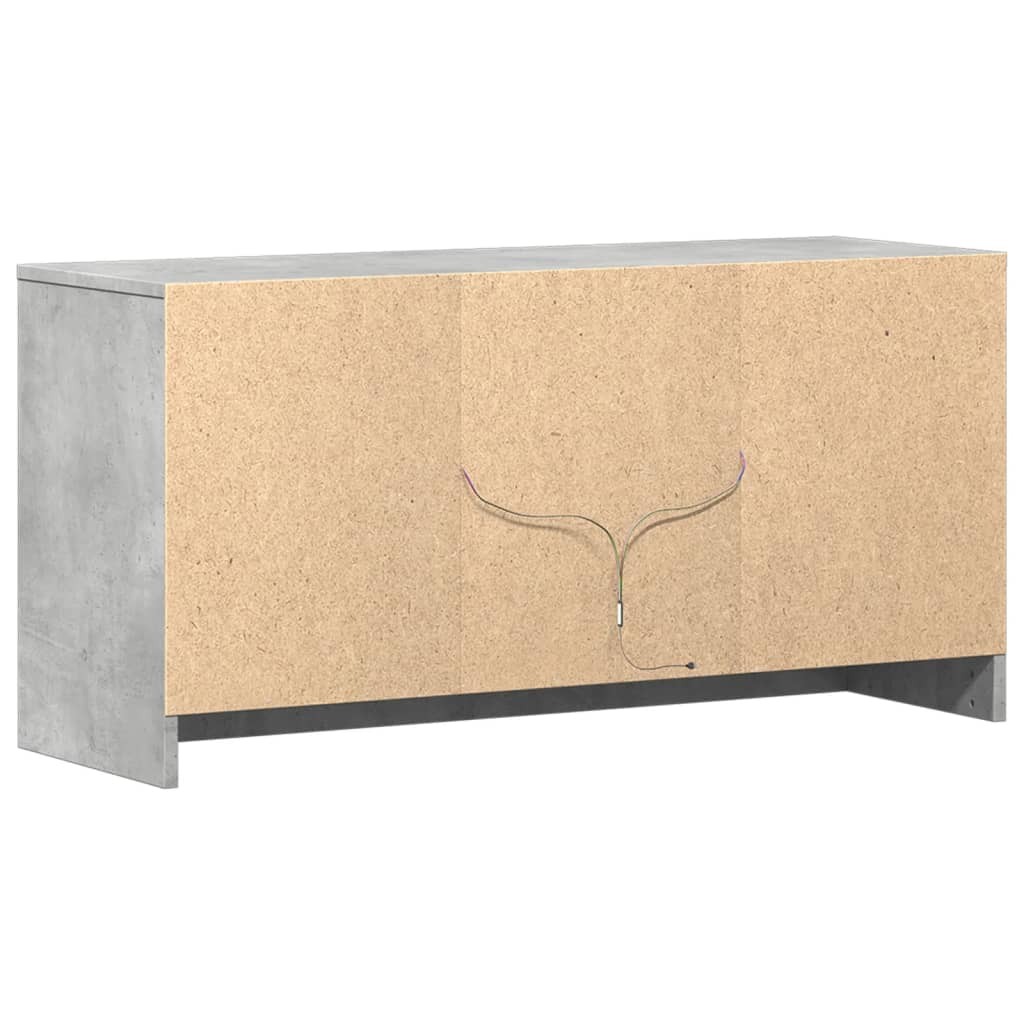 Mobile Porta TV con LED Grigio Cemento 100x34x50 cm Truciolato - homemem39