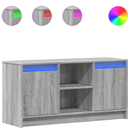 Mobile Porta TV con LED Grigio Sonoma 100x34x50cm in Truciolato | homemem39