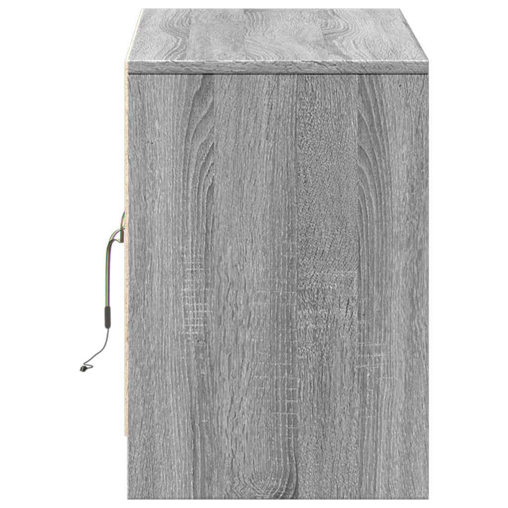 Mobile Porta TV con LED Grigio Sonoma 100x34x50cm in Truciolato | homemem39