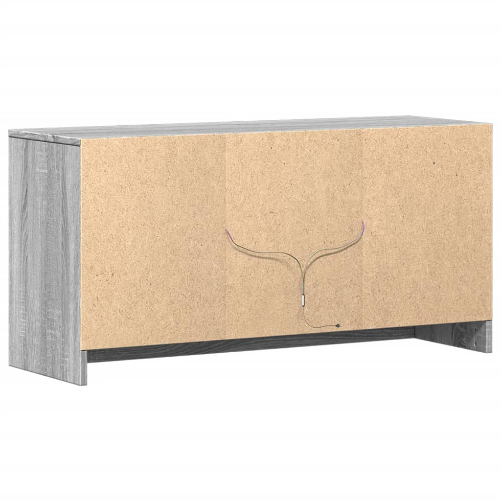 Mobile Porta TV con LED Grigio Sonoma 100x34x50cm in Truciolato | homemem39