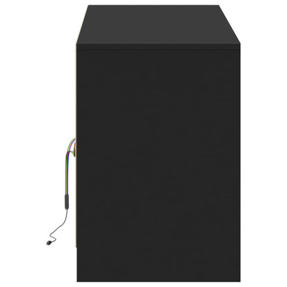 Mobile Porta TV con LED Nero 139,5x34x50 cm in Truciolato - homemem39