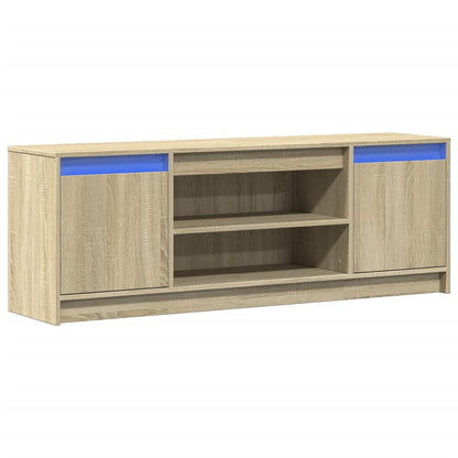 Mobile Porta TV con LED Rovere Sonoma 139,5x34x50 cm Truciolato - homemem39