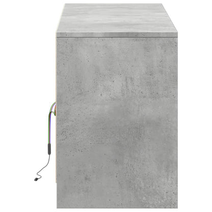 Mobile Porta TV con LED Grigio Cemento 139,5x34x50cm Truciolato - homemem39