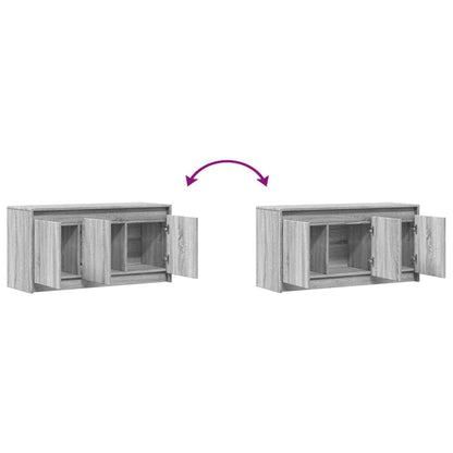 Mobile Porta TV con LED Grigio Sonoma 100x34x50cm in Truciolato