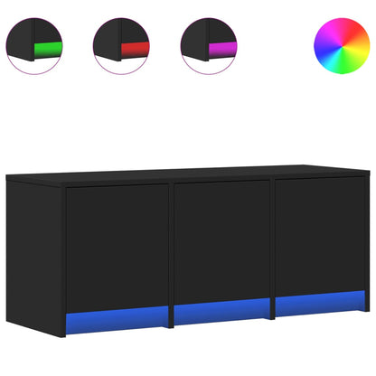 Mobile Porta TV con LED Nero 97x34x40 cm in Truciolato - homemem39