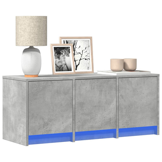 Mobile Porta TV con LED Grigio Cemento 97x34x40 cm Truciolato | homemem39