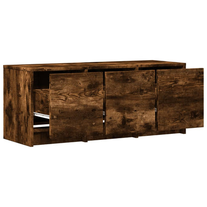 Mobile Porta TV con LED Rovere Fumo 97x34x40 cm in Truciolato - homemem39