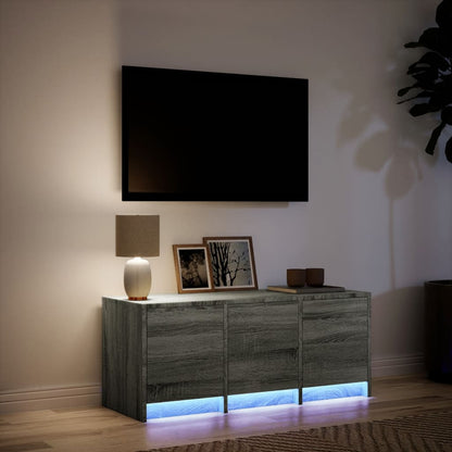Mobile Porta TV con LED Grigio Sonoma 97x34x40 cm in Truciolato