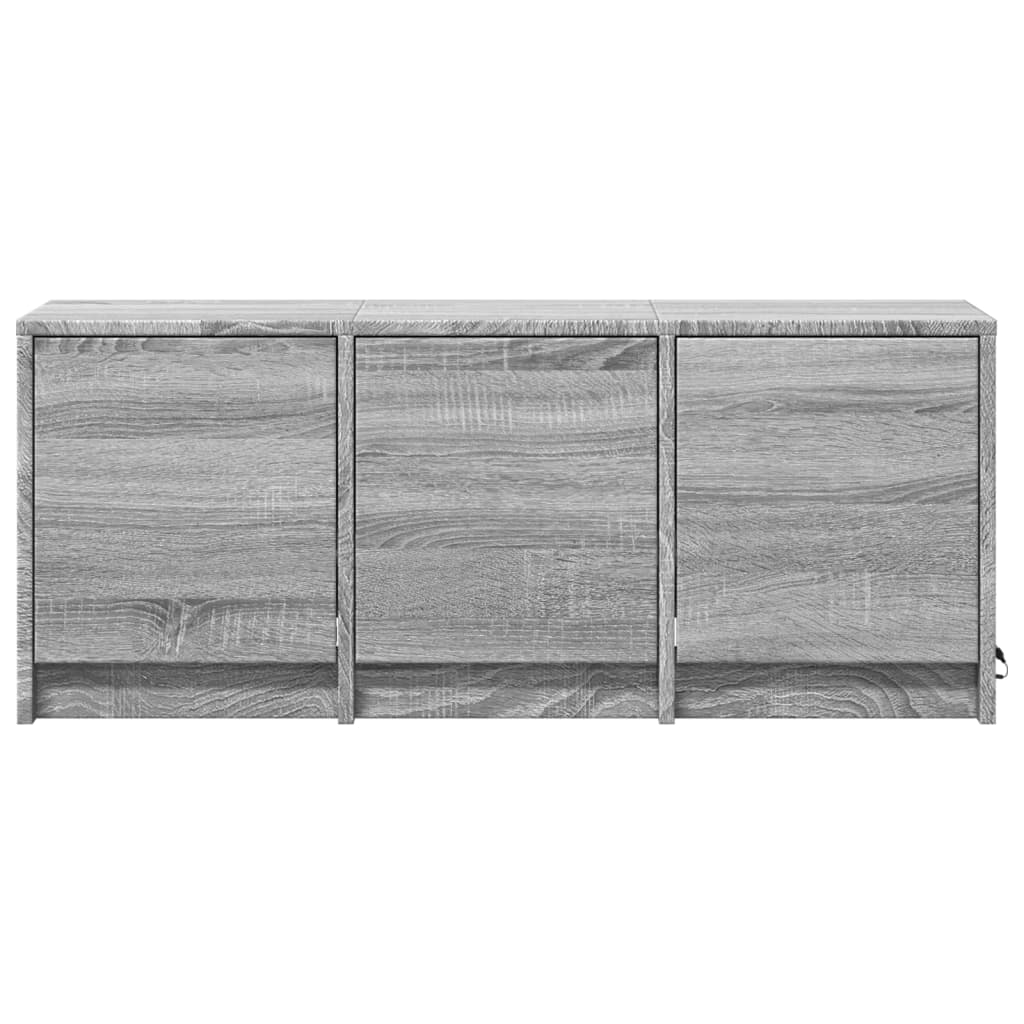 Mobile Porta TV con LED Grigio Sonoma 97x34x40 cm in Truciolato