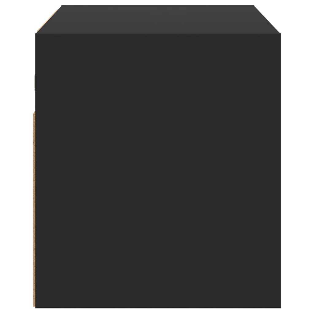 Mobile TV a Parete con Luci LED Nero 80x31x35 cm - homemem39