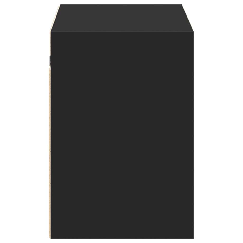 Mobile TV a Parete con Luci LED Nero 100x31x45 cm - homemem39