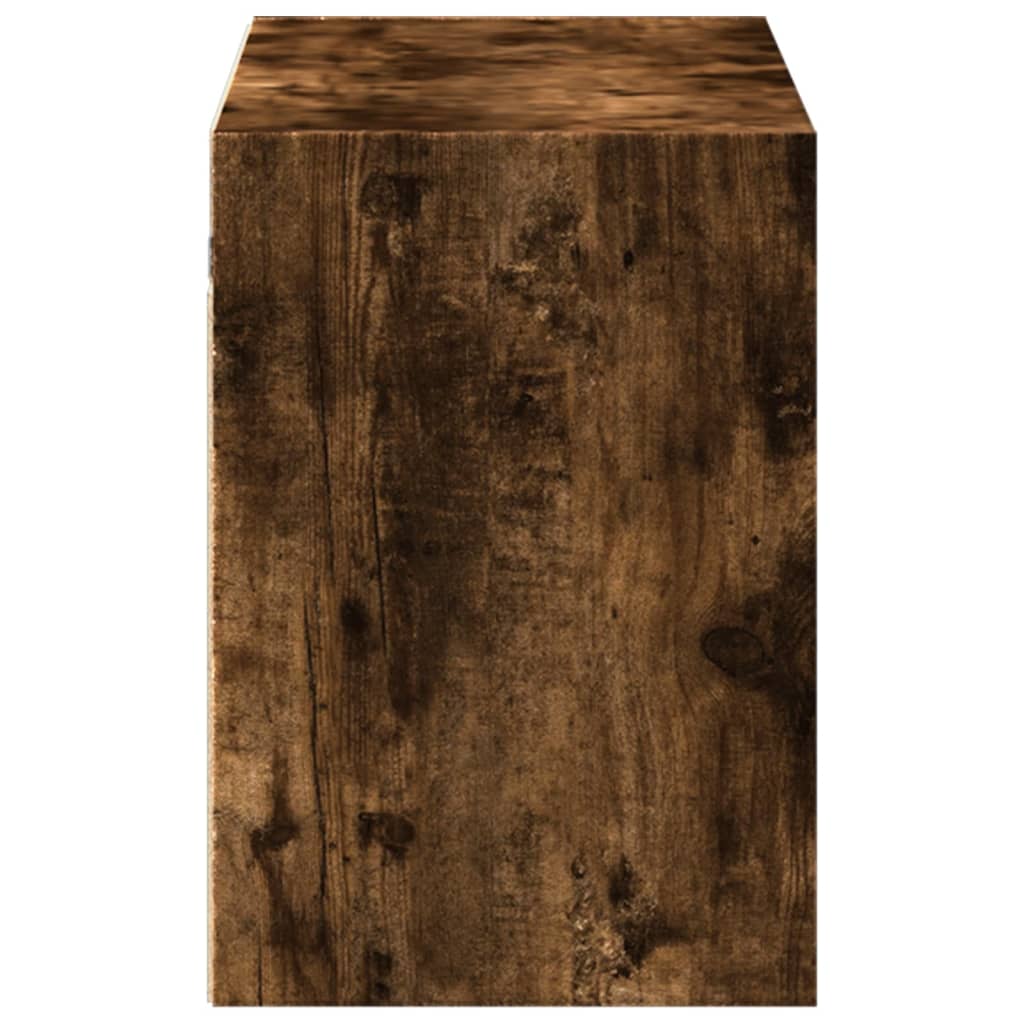 Mobile TV a Parete con Luci LED Rovere Fumo 100x31x45 cm - homemem39