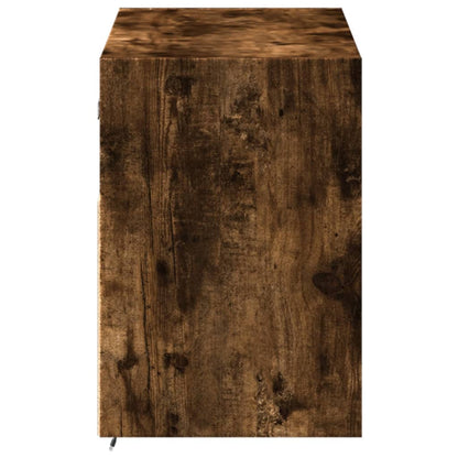 Mobile TV a Parete con Luci LED Rovere Fumo 100x31x45 cm - homemem39