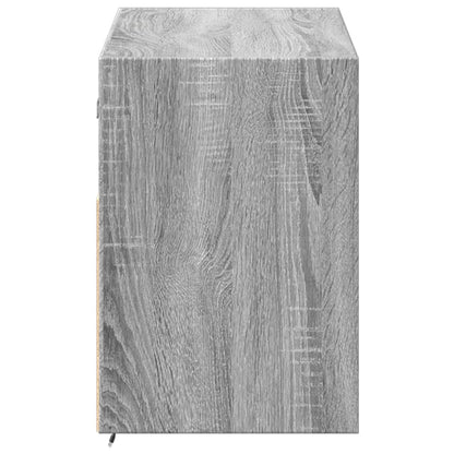 Mobile TV a Parete con Luci LED Grigio Sonoma 100x31x45 cm - homemem39