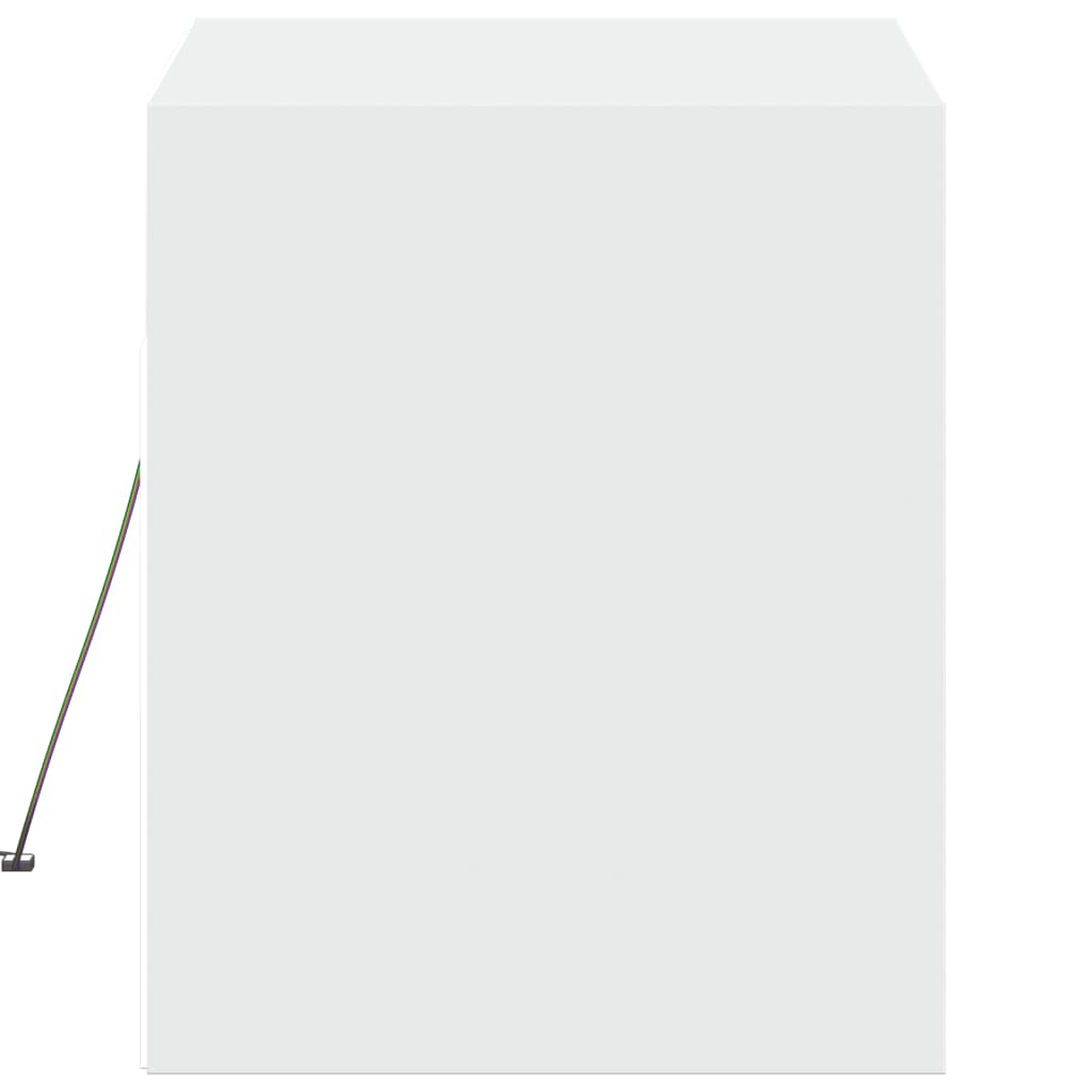 Mobile TV a Parete con Luci LED Bianco 80x31x35 cm - homemem39