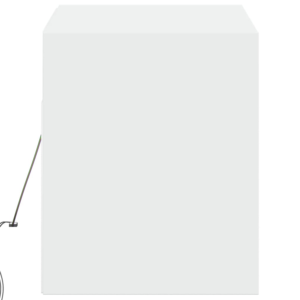 Mobile TV a Parete con Luci LED Bianco 100x31x35 cm - homemem39