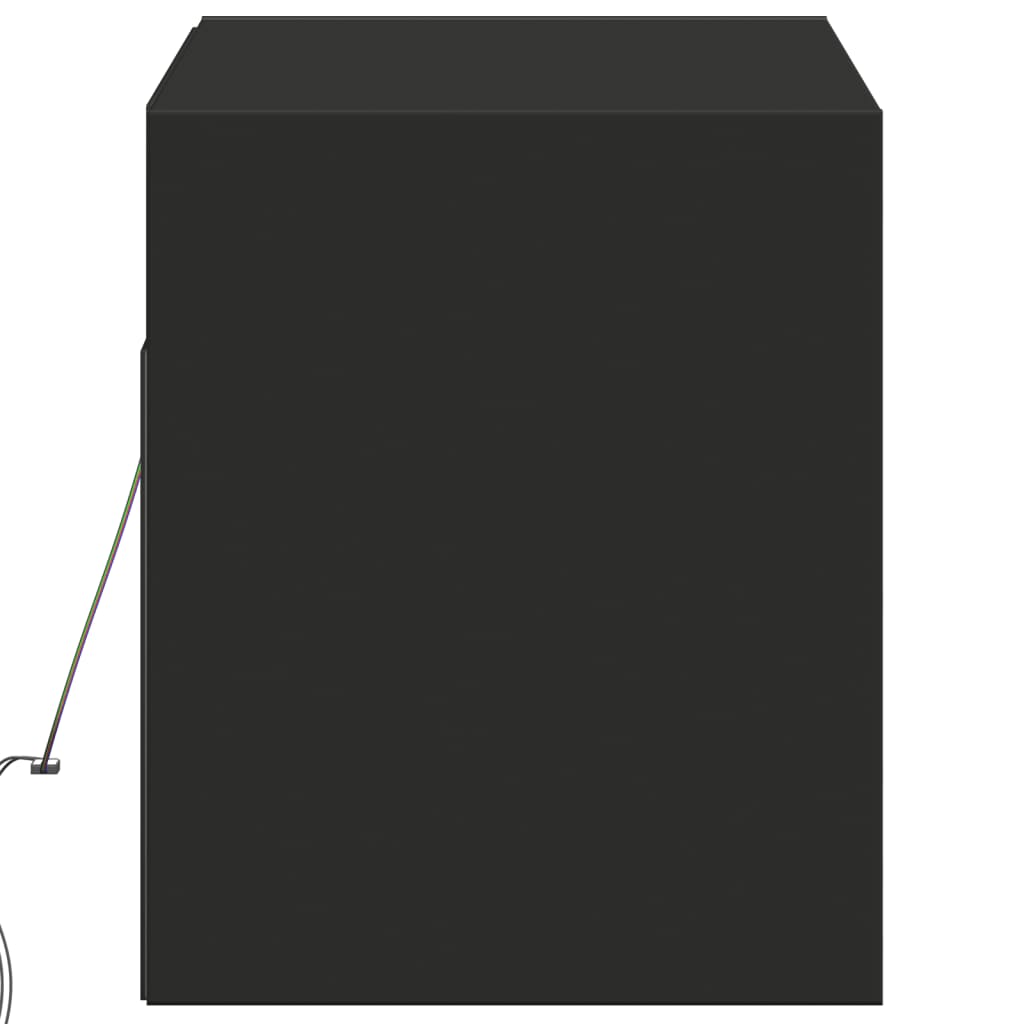 Mobile TV a Parete con Luci LED Nero 100x31x35 cm - homemem39