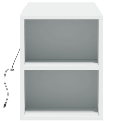 Mobile TV a Parete con Luci LED Bianco 135x31x39,5 cm - homemem39