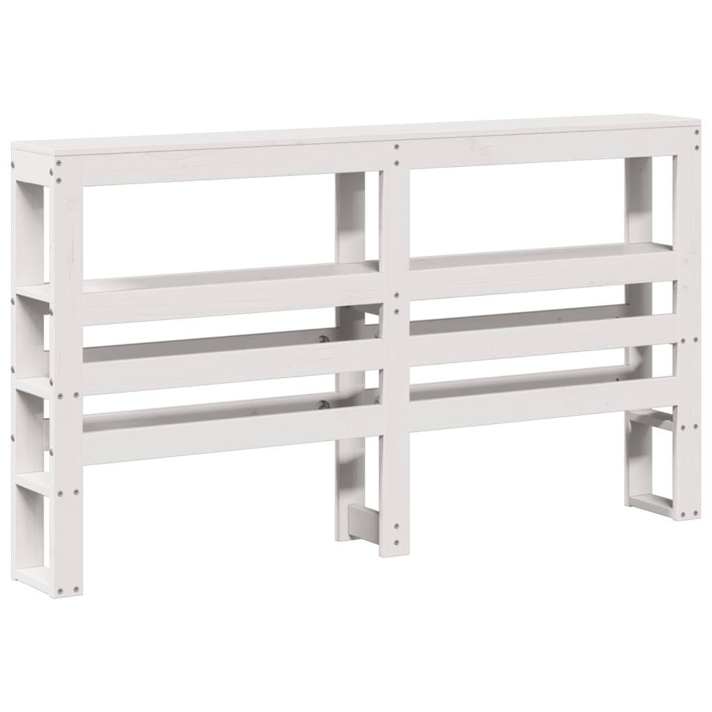 Letto senza Materasso Bianco 140x190 cm Legno Massello di Pino | homemem39